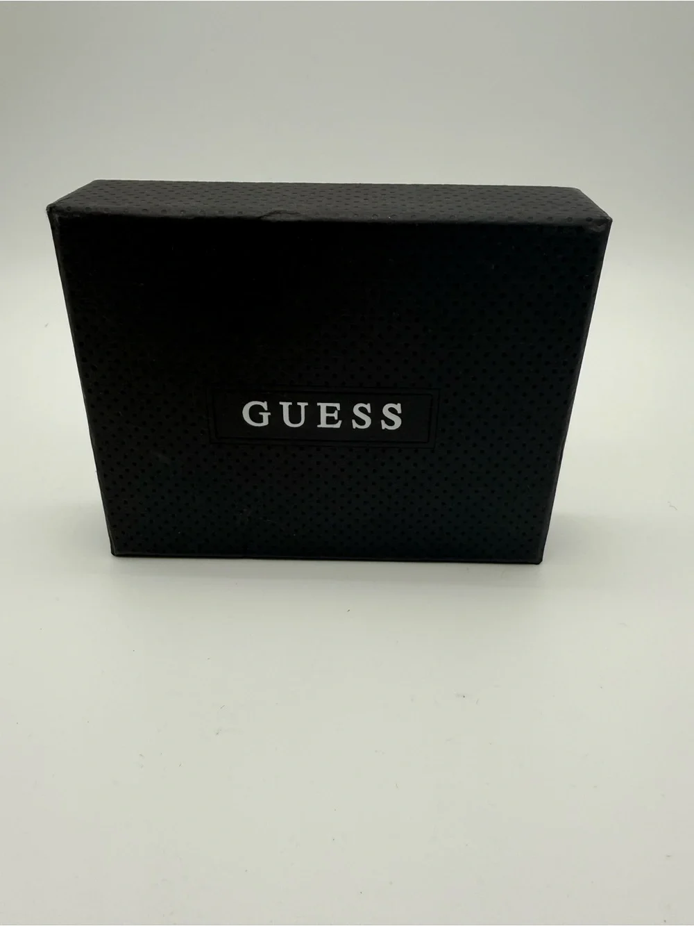 GUESS Black Genuine Leather RFID Card & Key Holder